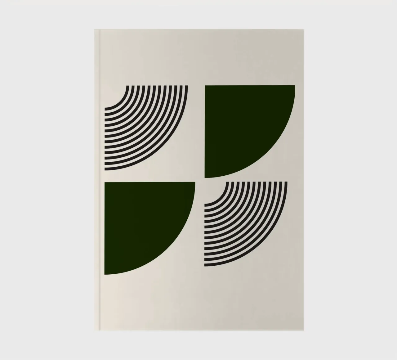 Curve minimaliste: Linee geometriche astratte, verdi e nere A diario da NorwesClub