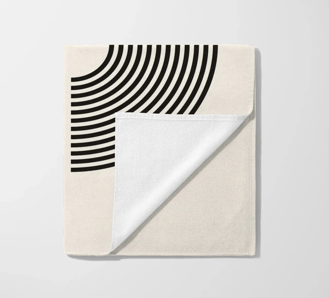 Curve minimaliste: Linee geometriche astratte, verdi e nere A telo mare da NorwesClub
