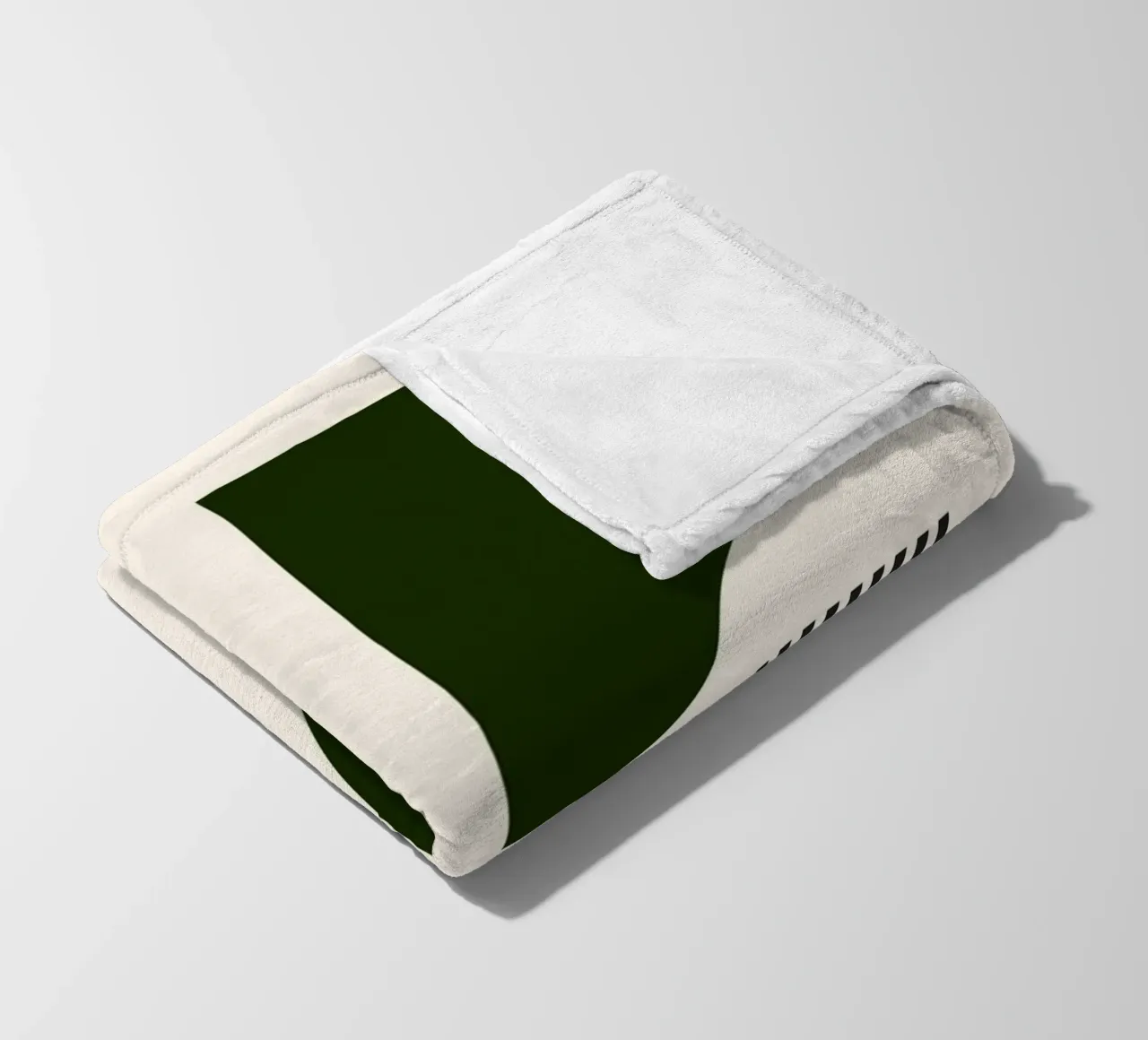 Curve minimaliste: Linee geometriche astratte, verdi e nere A coperta in pile da NorwesClub