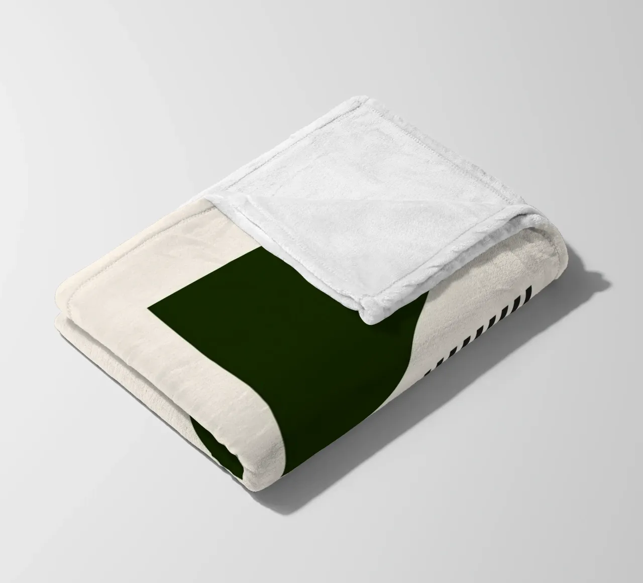 Curve minimaliste: Linee geometriche astratte, verdi e nere A coperta in pile da NorwesClub