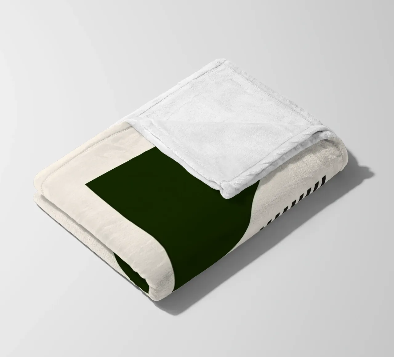 Curve minimaliste: Linee geometriche astratte, verdi e nere A coperta in pile da NorwesClub