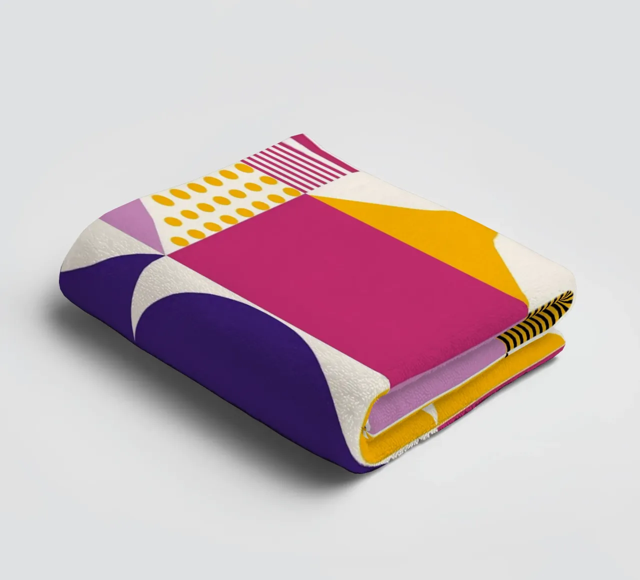 Bauhaus Mosaic: Geometric Abstract, Vibrant & Trendy Pattern towel by NorwesClub