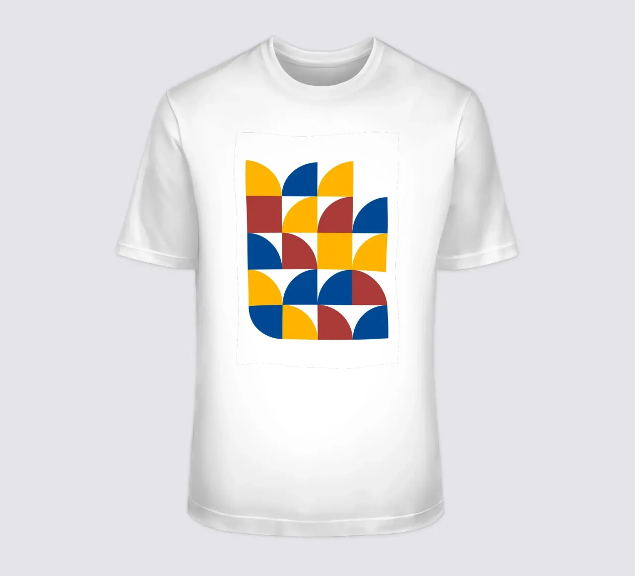 Bauhaus Primary: Geometric Abstract, Bold Color Block Art t-shirt by NorwesClub