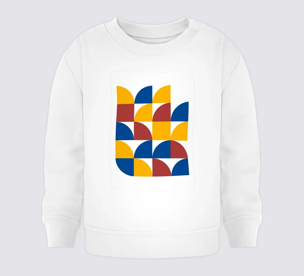 Bauhaus Primary: arte geometrica astratta e audace a blocchi di colore felpa neonato da NorwesClub