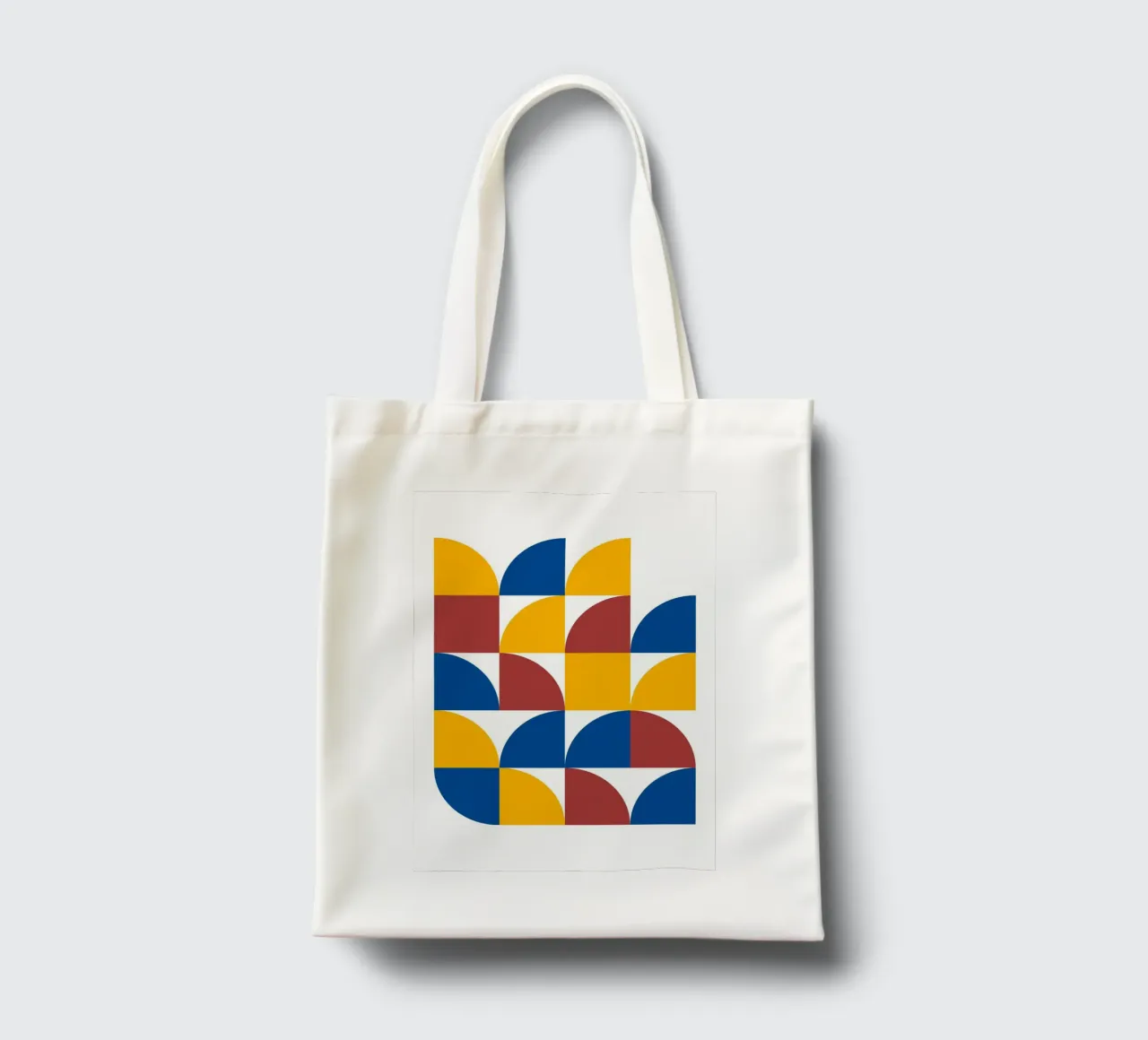 Bauhaus Primary: Geometric Abstract, Bold Color Block Art tote bag by NorwesClub