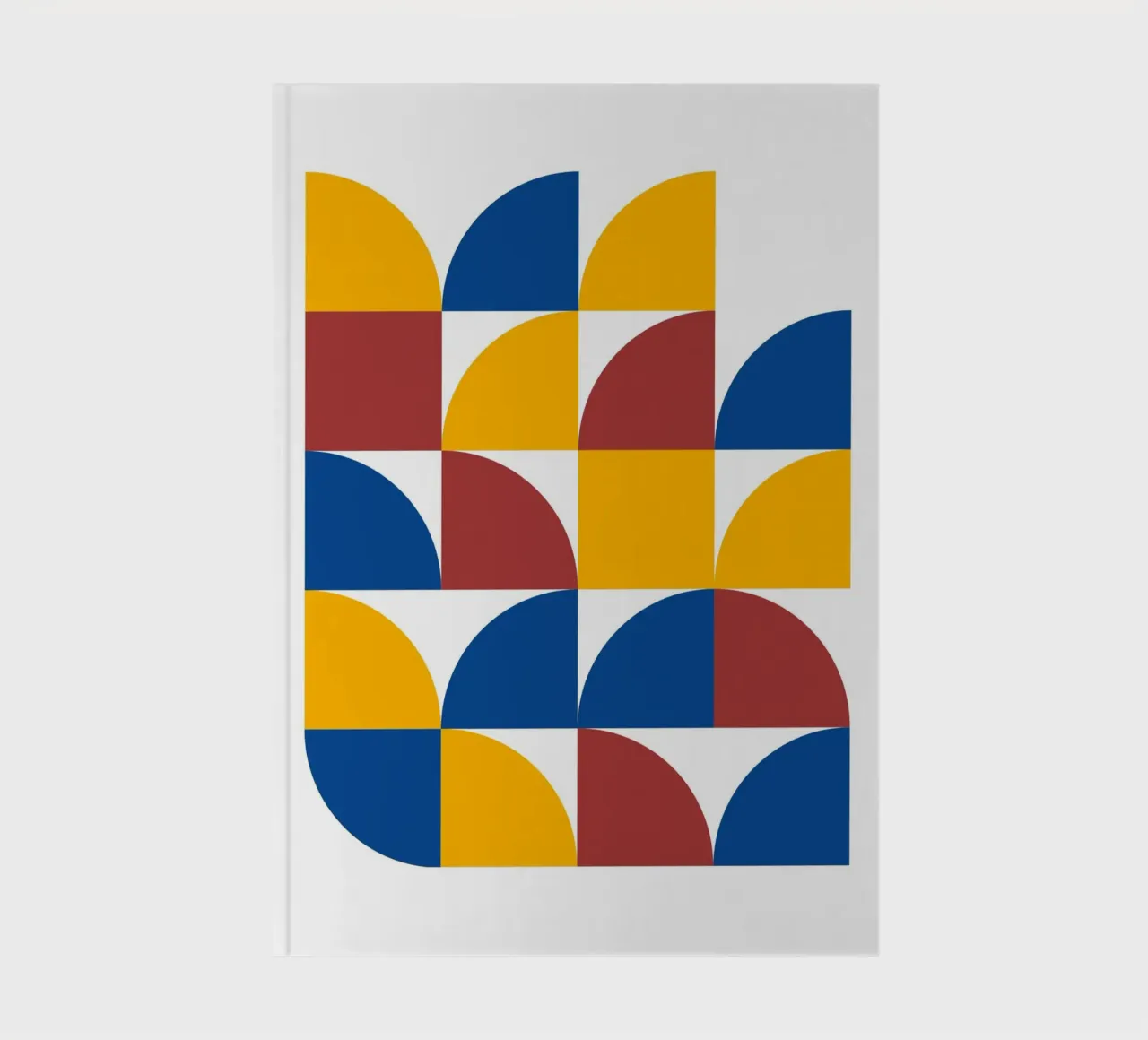 Bauhaus Primary: Geometric Abstract, Bold Color Block Art notebook by NorwesClub