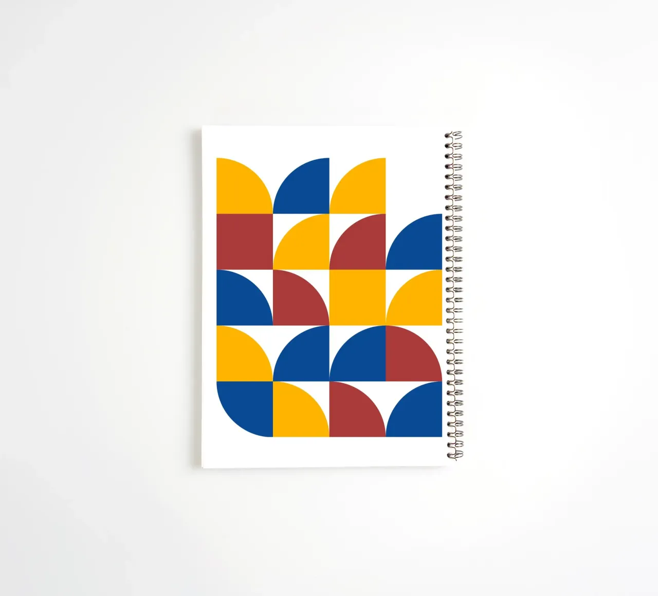 Bauhaus Primary: Geometric Abstract, Bold Color Block Art spiral notebook by NorwesClub