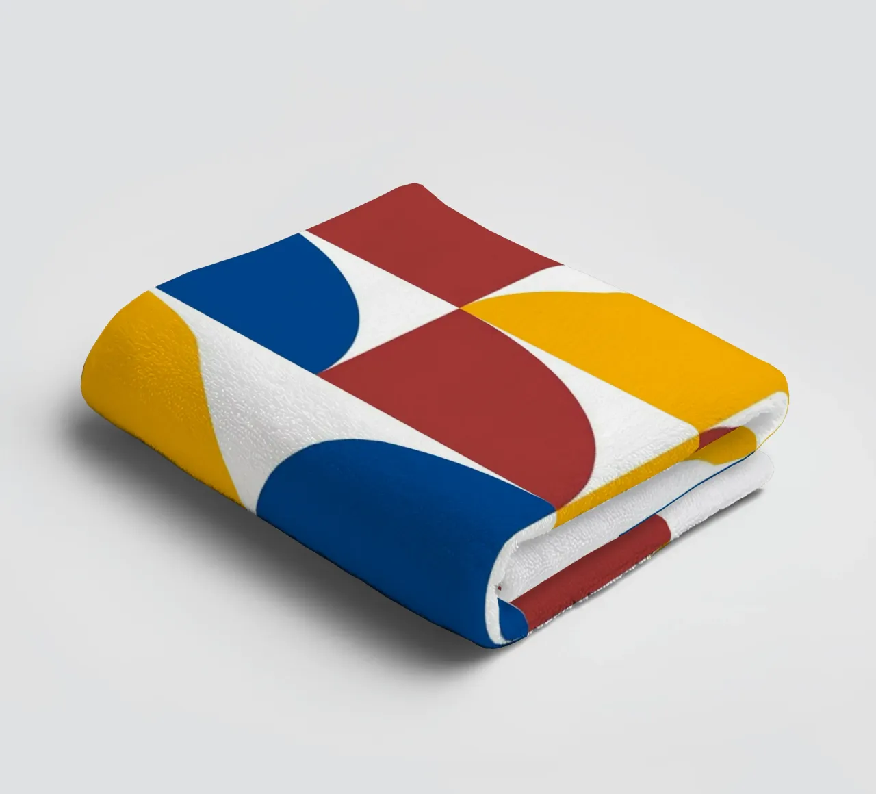 Bauhaus Primary: Geometric Abstract, Bold Color Block Art towel by NorwesClub
