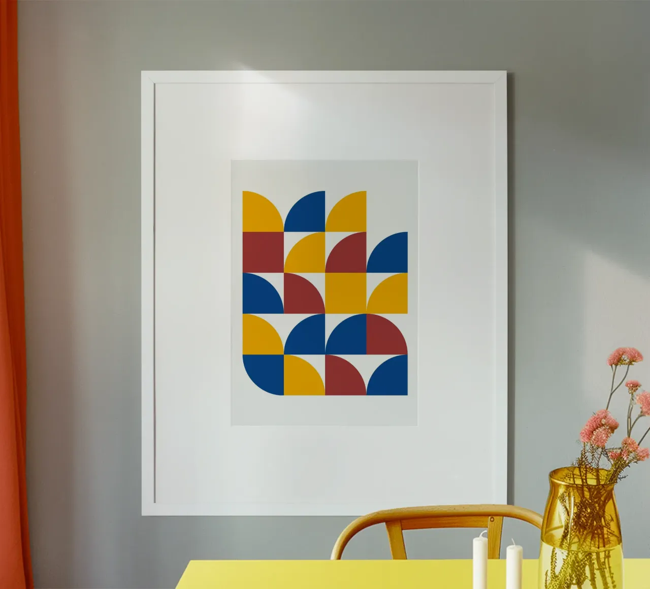Bauhaus Primary: Geometric Abstract, Bold Color Block Art hahnemühle by NorwesClub