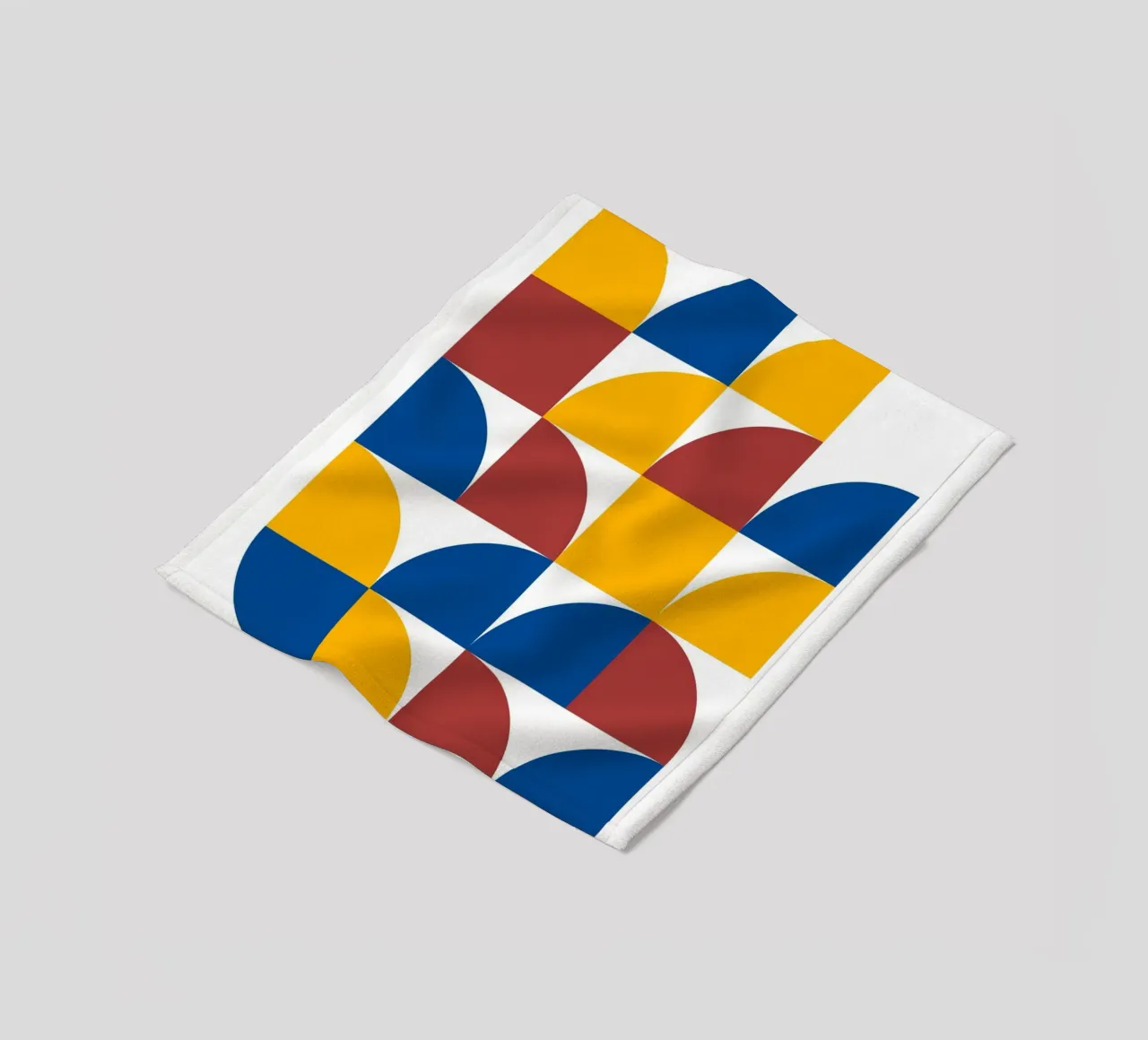 Bauhaus Primary: Geometric Abstract, Bold Color Block Art fleece blanket by NorwesClub