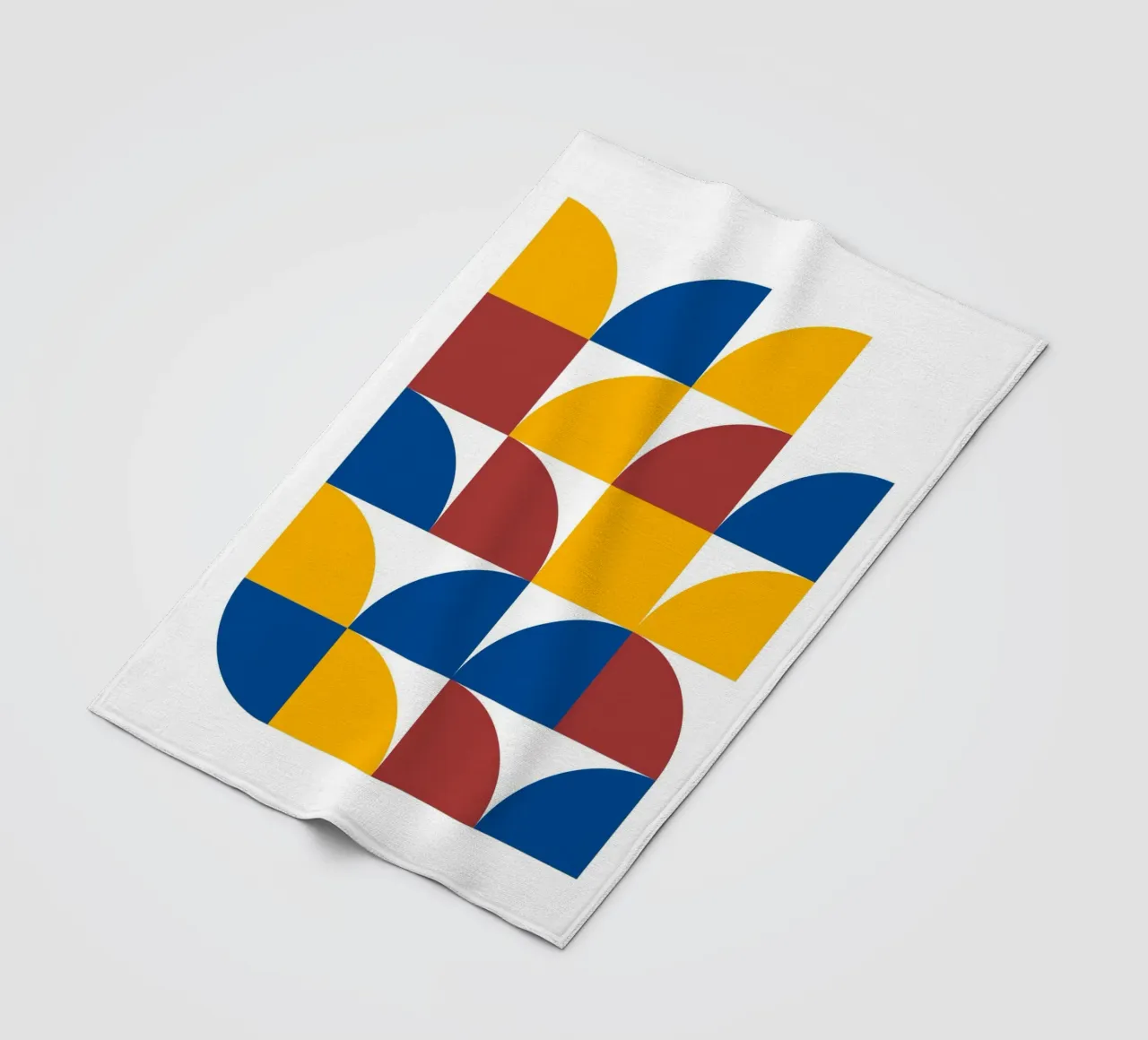 Bauhaus Primary: Geometric Abstract, Bold Color Block Art fleece blanket by NorwesClub
