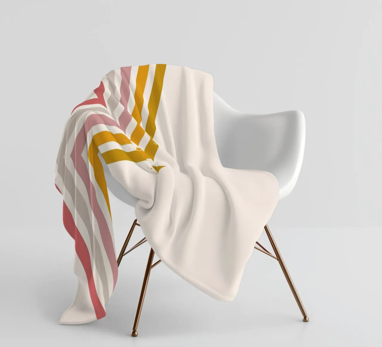 Revival retrò: arte a righe anni '70, tendenza ai toni caldi della terra coperta in pile da NorwesClub
