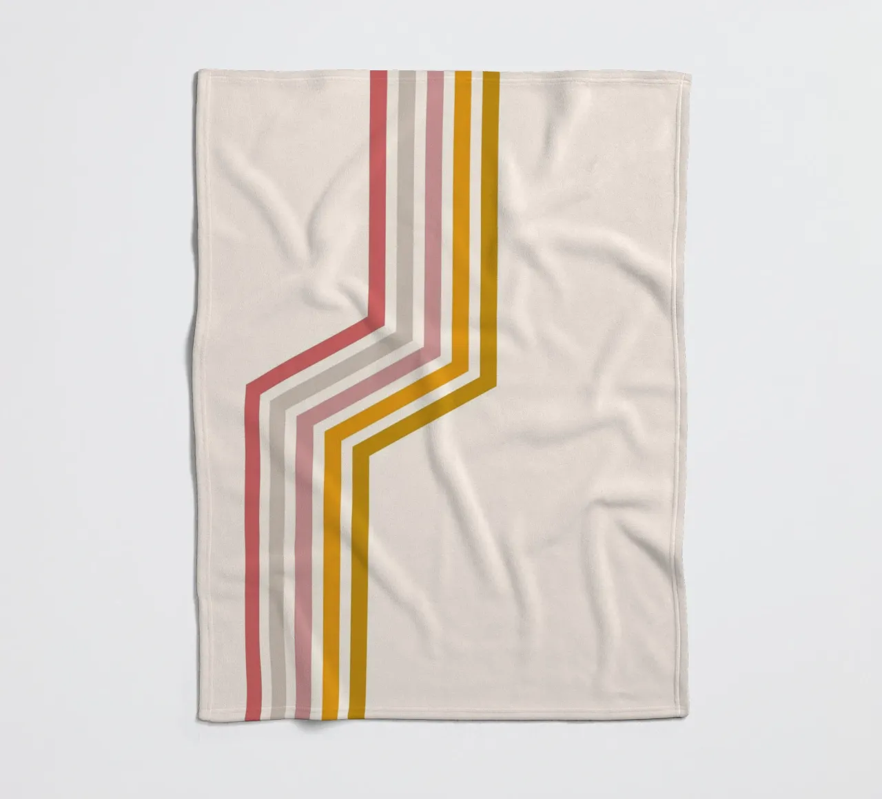Revival retrò: arte a righe anni '70, tendenza ai toni caldi della terra coperta in pile da NorwesClub