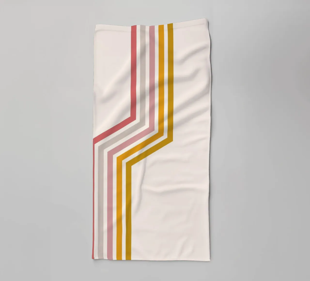 Retro Revival: 70s Stripe Art, Warm Earthy Tones Trend towel by NorwesClub