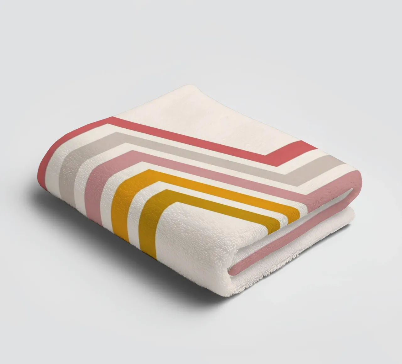 Retro Revival: 70s Stripe Art, Warm Earthy Tones Trend towel by NorwesClub