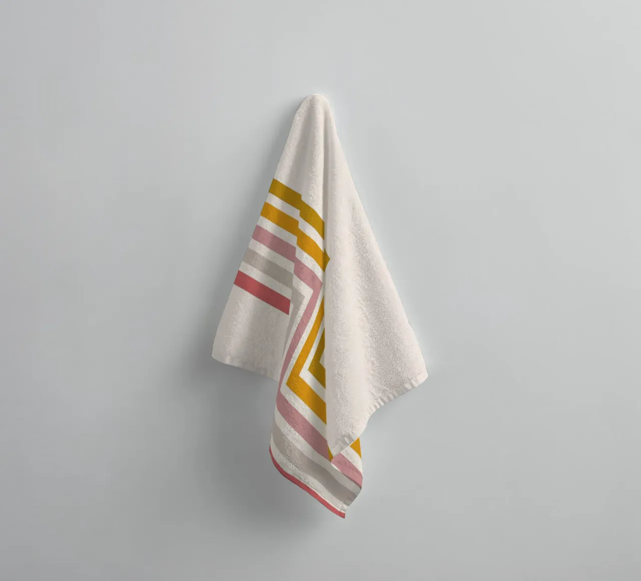 Retro Revival: 70s Stripe Art, Warm Earthy Tones Trend towel by NorwesClub