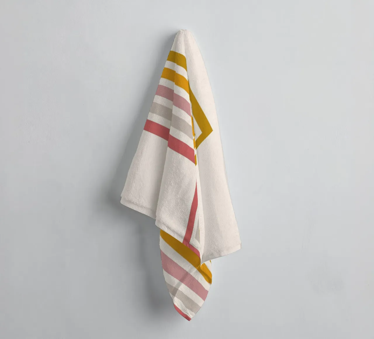 Retro Revival: 70s Stripe Art, Warm Earthy Tones Trend towel by NorwesClub
