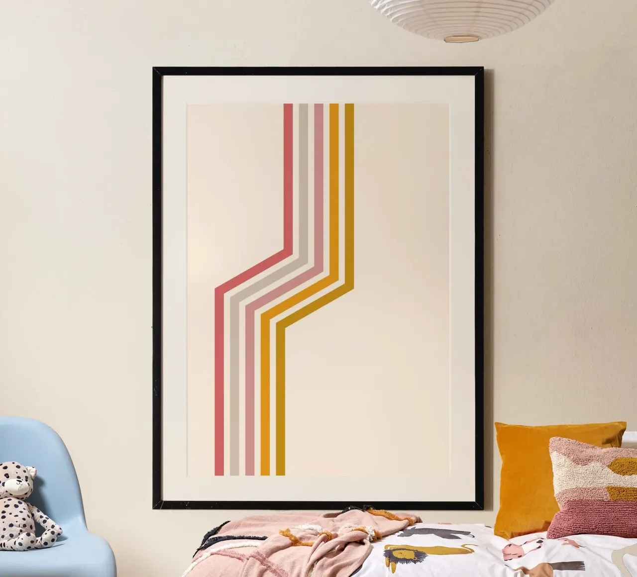 Retro Revival: 70s Stripe Art, Warm Earthy Tones Trend hahnemühle by NorwesClub