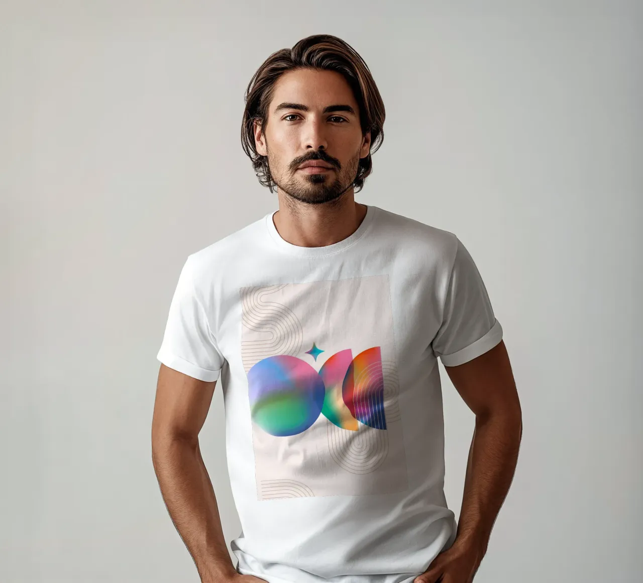 Psychedelic Gradient: Abstract Dreamy Shapes, Aura Aesthetic t-shirt by NorwesClub