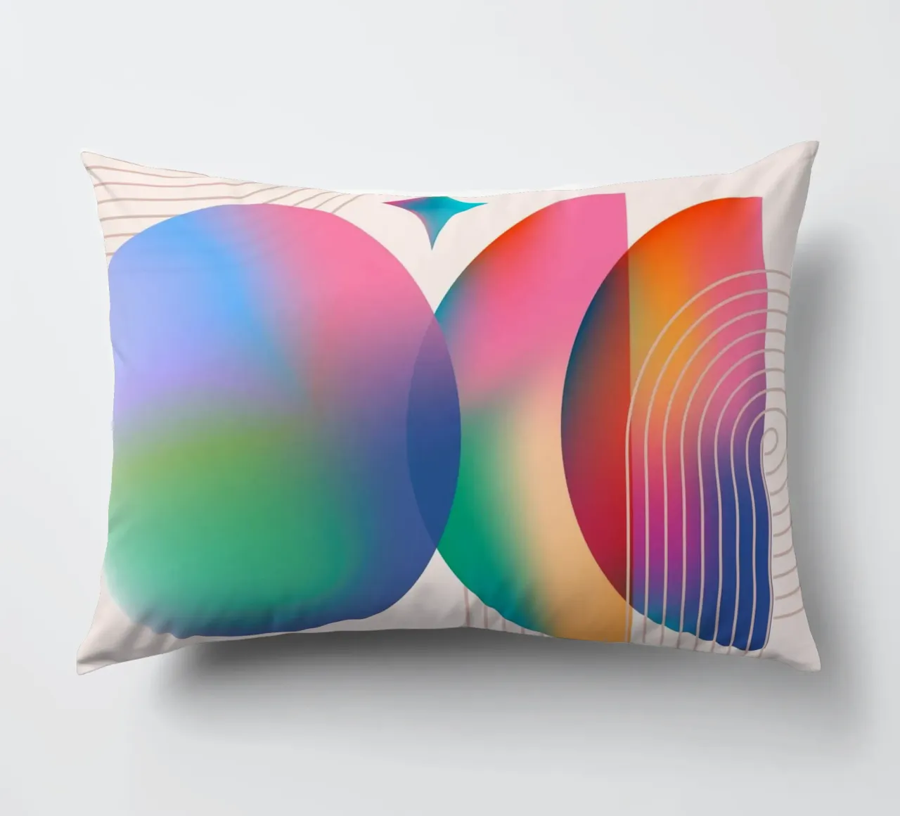Psychedelic Gradient: Abstract Dreamy Shapes, Aura Aesthetic decorative cushion by NorwesClub