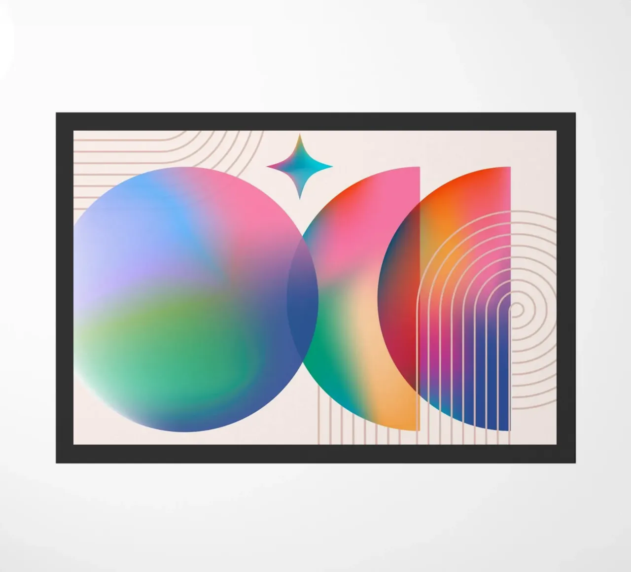 Psychedelic Gradient: Abstract Dreamy Shapes, Aura Aesthetic doormat by NorwesClub