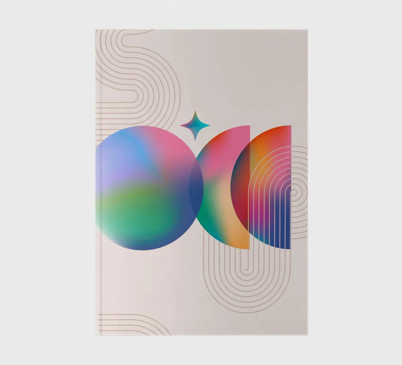Psychedelic Gradient: Abstract Dreamy Shapes, Aura Aesthetic notebook by NorwesClub