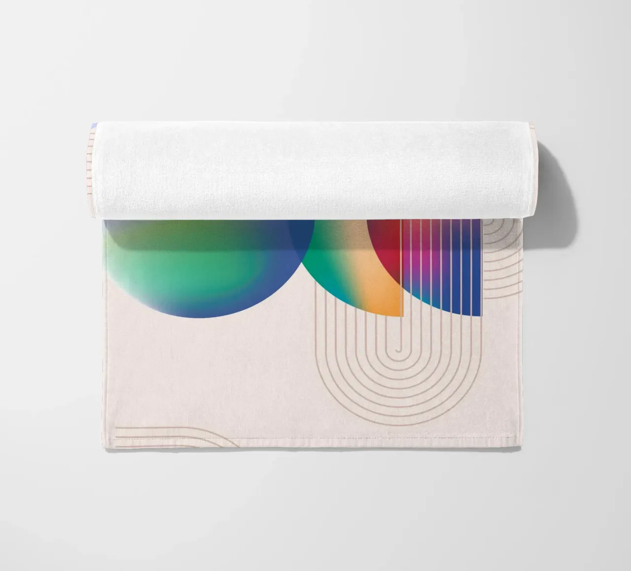 Psychedelic Gradient: Abstract Dreamy Shapes, Aura Aesthetic beach towel by NorwesClub