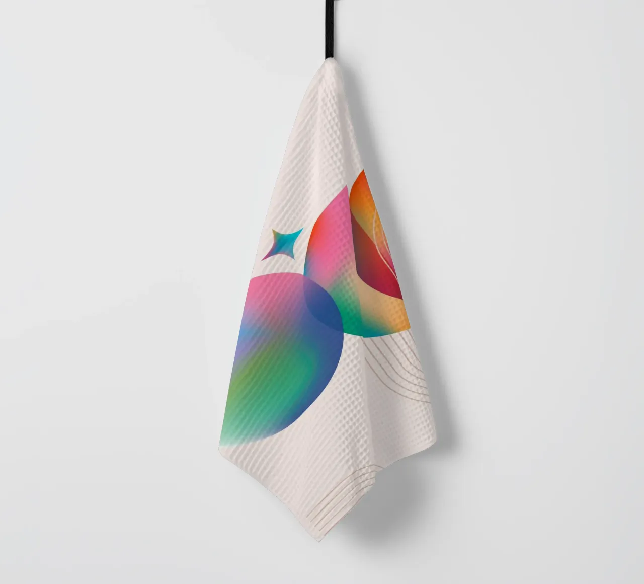 Psychedelic Gradient: Abstract Dreamy Shapes, Aura Aesthetic tea towel by NorwesClub