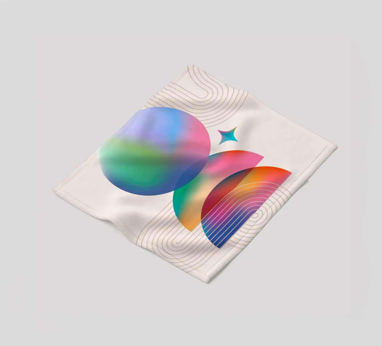 Psychedelic Gradient: Abstract Dreamy Shapes, Aura Aesthetic fleece blanket by NorwesClub