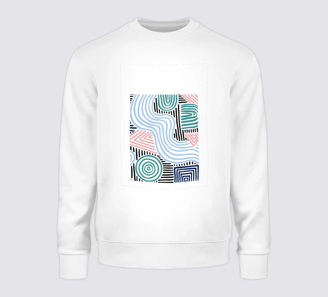 Freeform Abstract: linee e forme disegnate a mano, tendenza moderna A felpa da NorwesClub