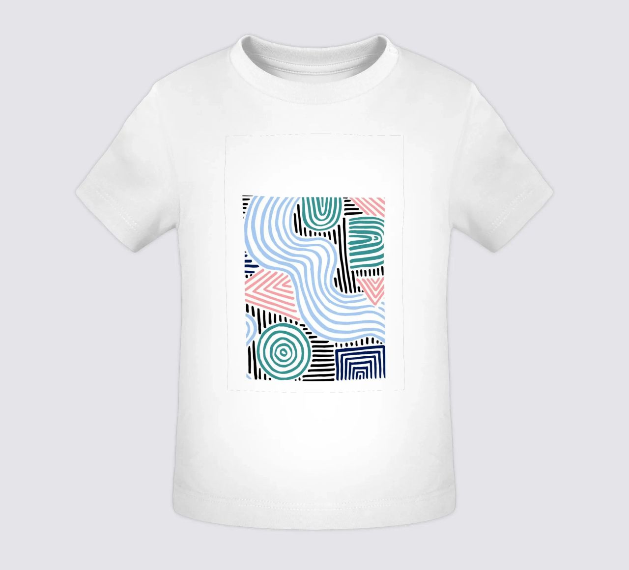 Freeform Abstract: linee e forme disegnate a mano, tendenza moderna A maglietta neonato da NorwesClub