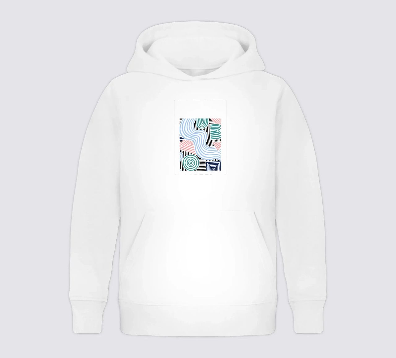 Freeform Abstract: linee e forme disegnate a mano, tendenza moderna A felpa bambino con cappuccio da NorwesClub
