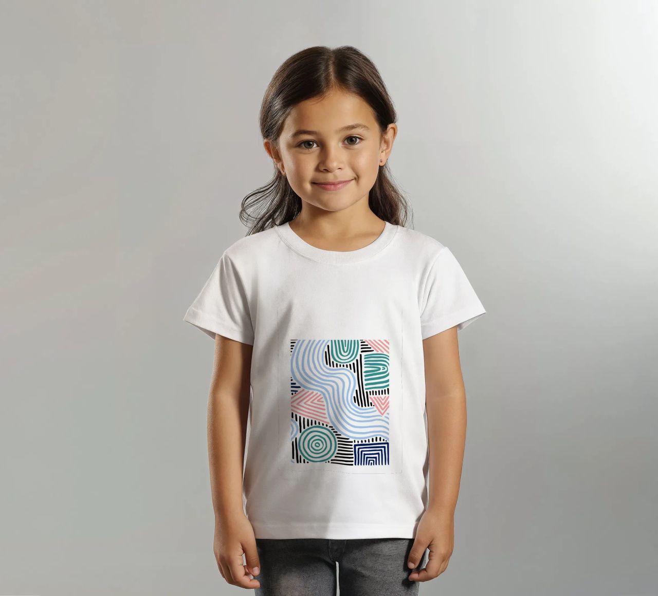 Freeform Abstract: linee e forme disegnate a mano, tendenza moderna A t-shirt bambini da NorwesClub
