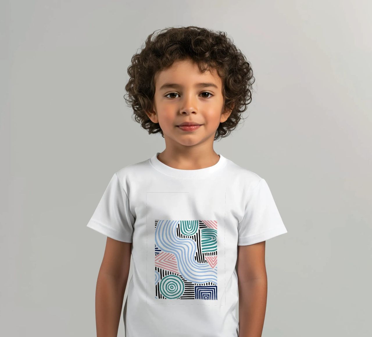 Freeform Abstract: linee e forme disegnate a mano, tendenza moderna A t-shirt bambini da NorwesClub