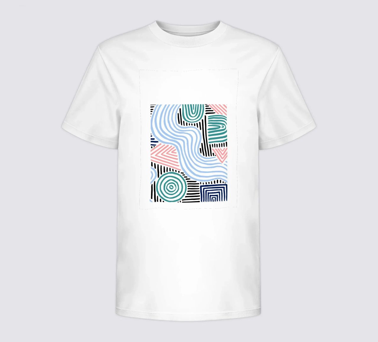 Freeform Abstract: linee e forme disegnate a mano, tendenza moderna A t-shirt bambini da NorwesClub