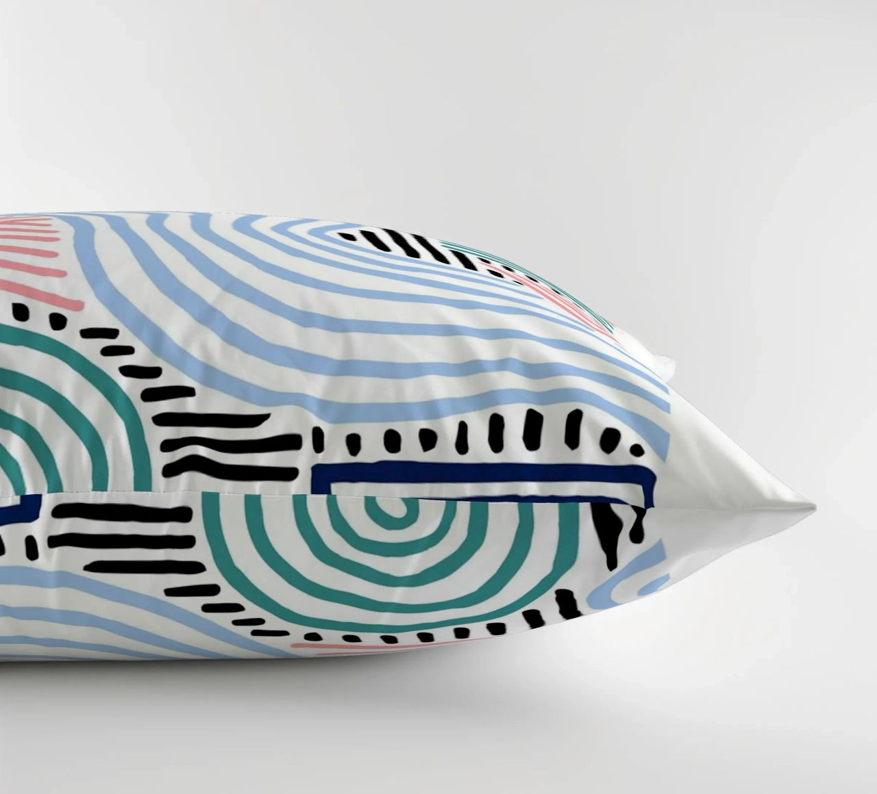Freeform Abstract: linee e forme disegnate a mano, tendenza moderna A cuscino da NorwesClub