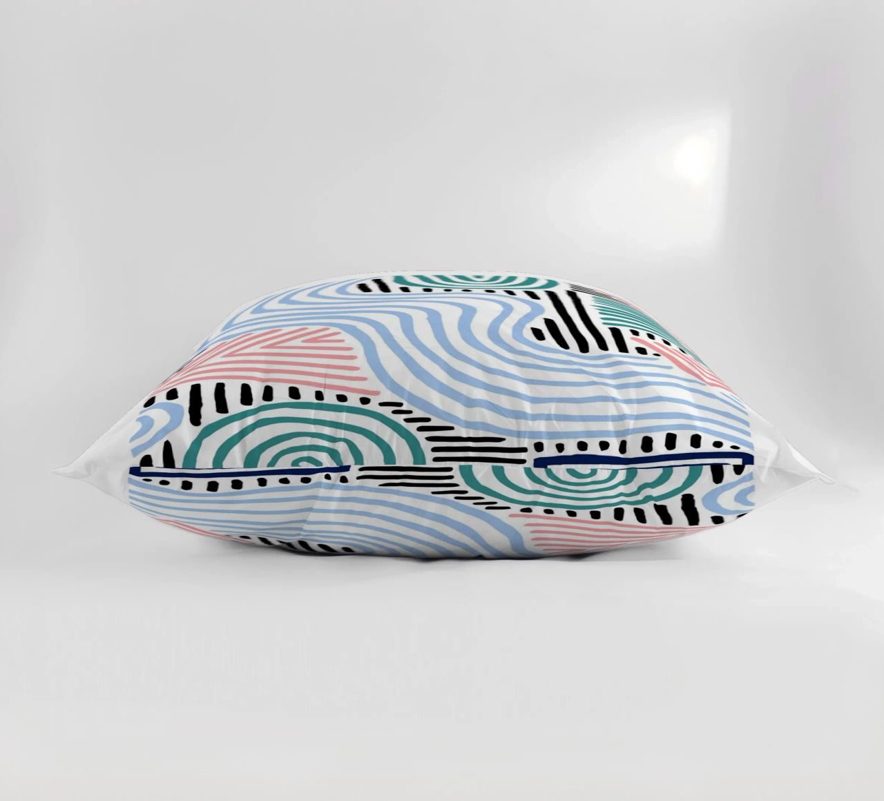 Freeform Abstract: linee e forme disegnate a mano, tendenza moderna A cuscino da NorwesClub