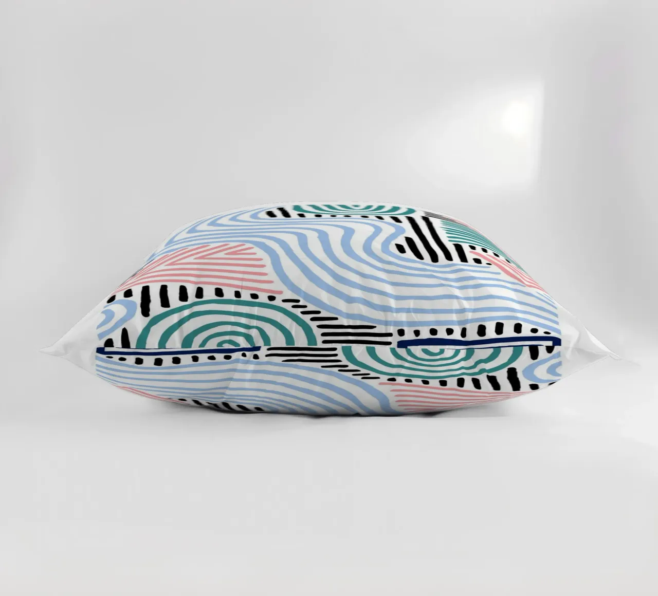 Freeform Abstract: linee e forme disegnate a mano, tendenza moderna A cuscino da NorwesClub