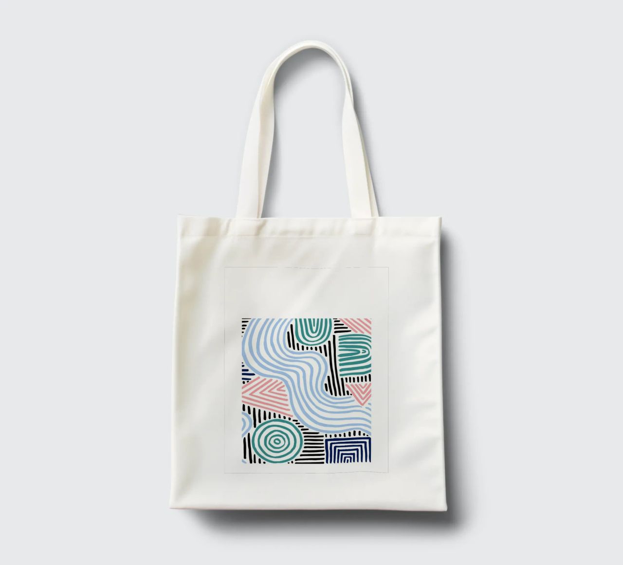Freeform Abstract: linee e forme disegnate a mano, tendenza moderna A borsa in juta da NorwesClub
