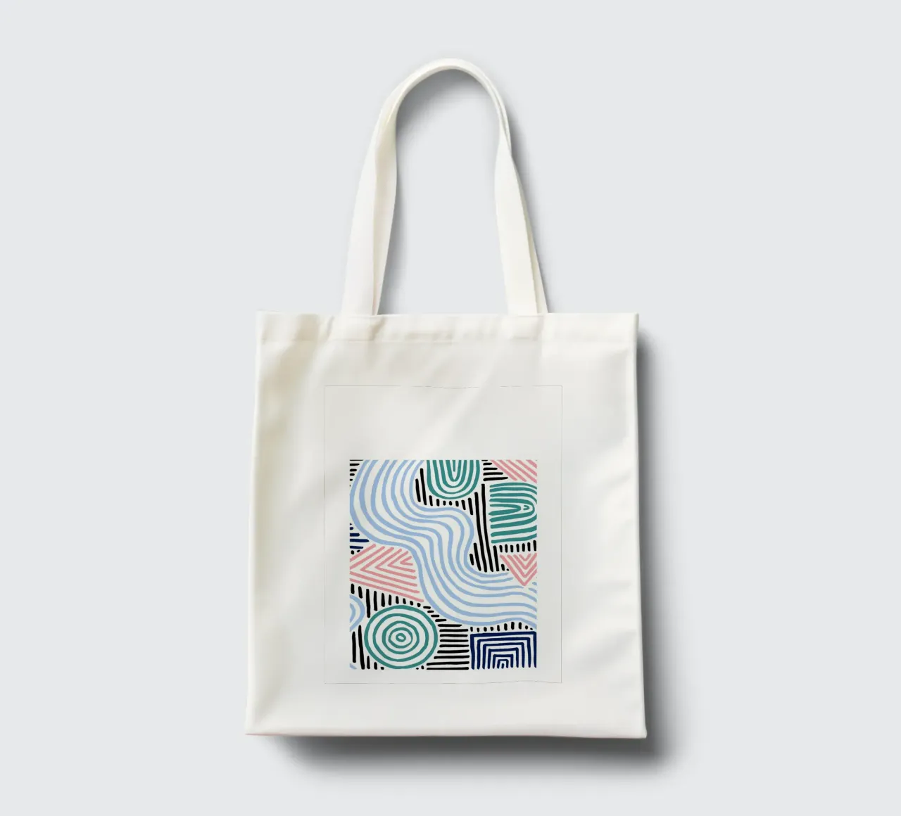 Freeform Abstract: linee e forme disegnate a mano, tendenza moderna A borsa in juta da NorwesClub