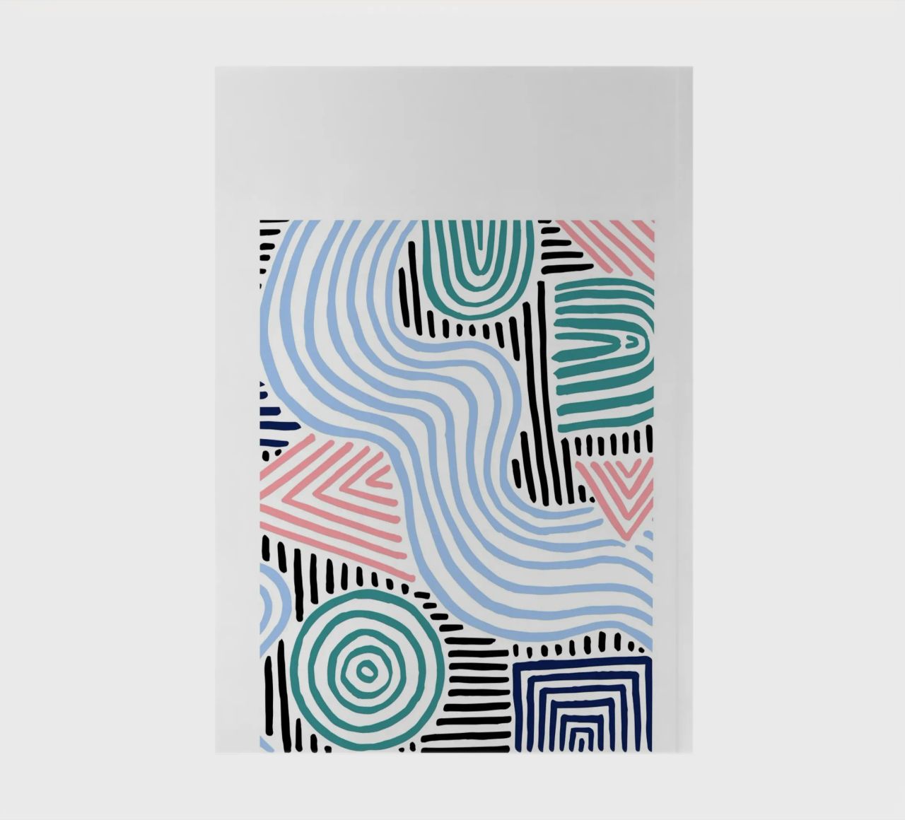 Freeform Abstract: Hand-Drawn Lines & Shapes, Modern Trend A notebook by NorwesClub
