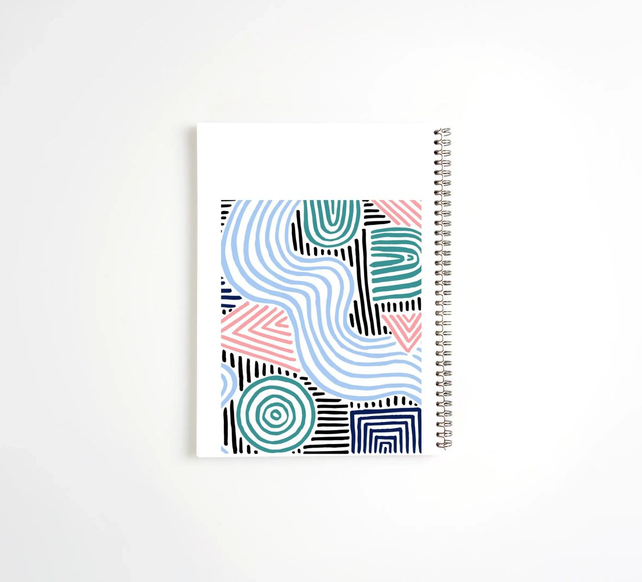 Freeform Abstract: Hand-Drawn Lines & Shapes, Modern Trend A spiral notebook by NorwesClub