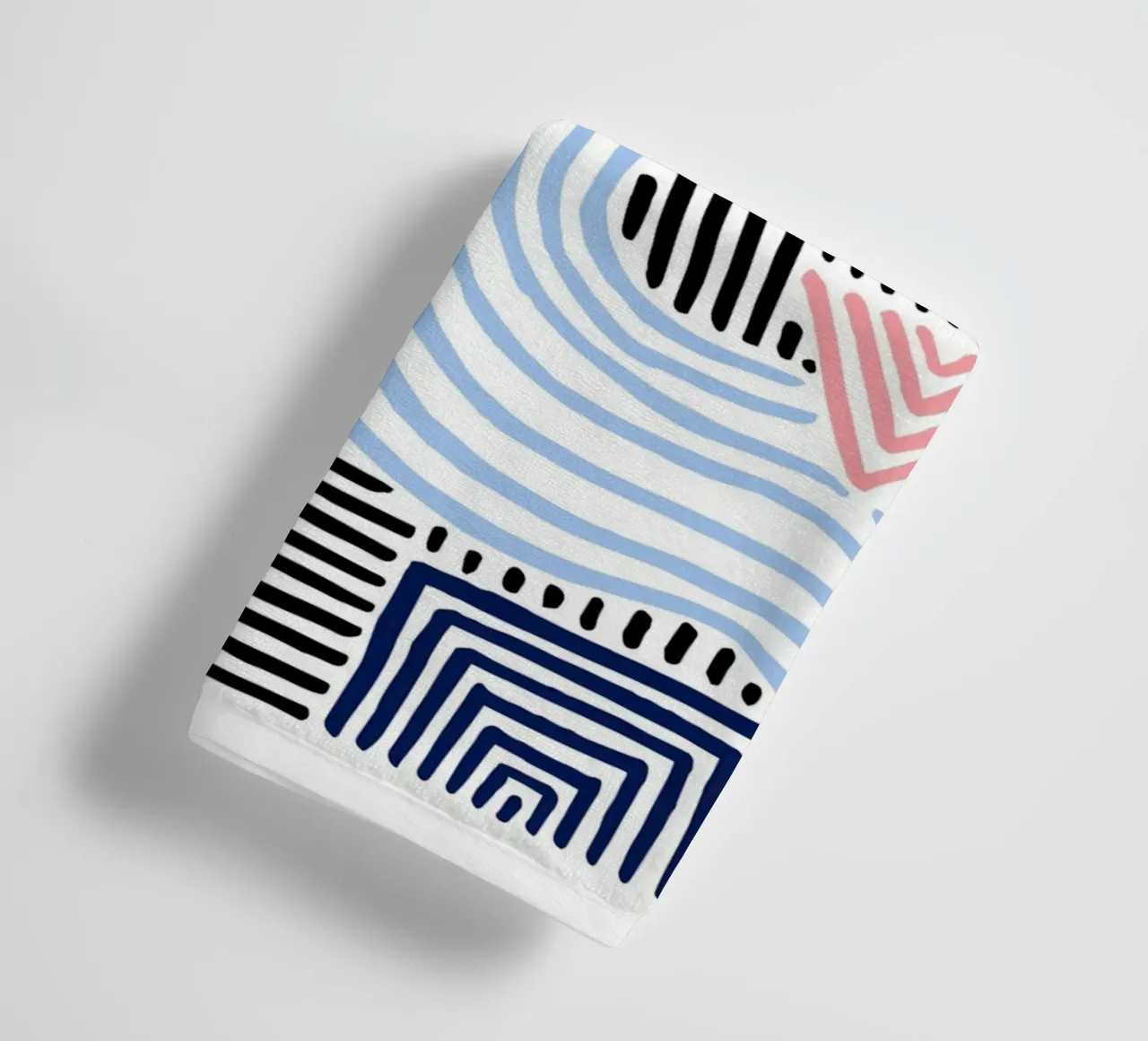 Abstrakte Freiform: Handgezeichnete Linien und Formen, moderner Trend A Handtuch von NorwesClub