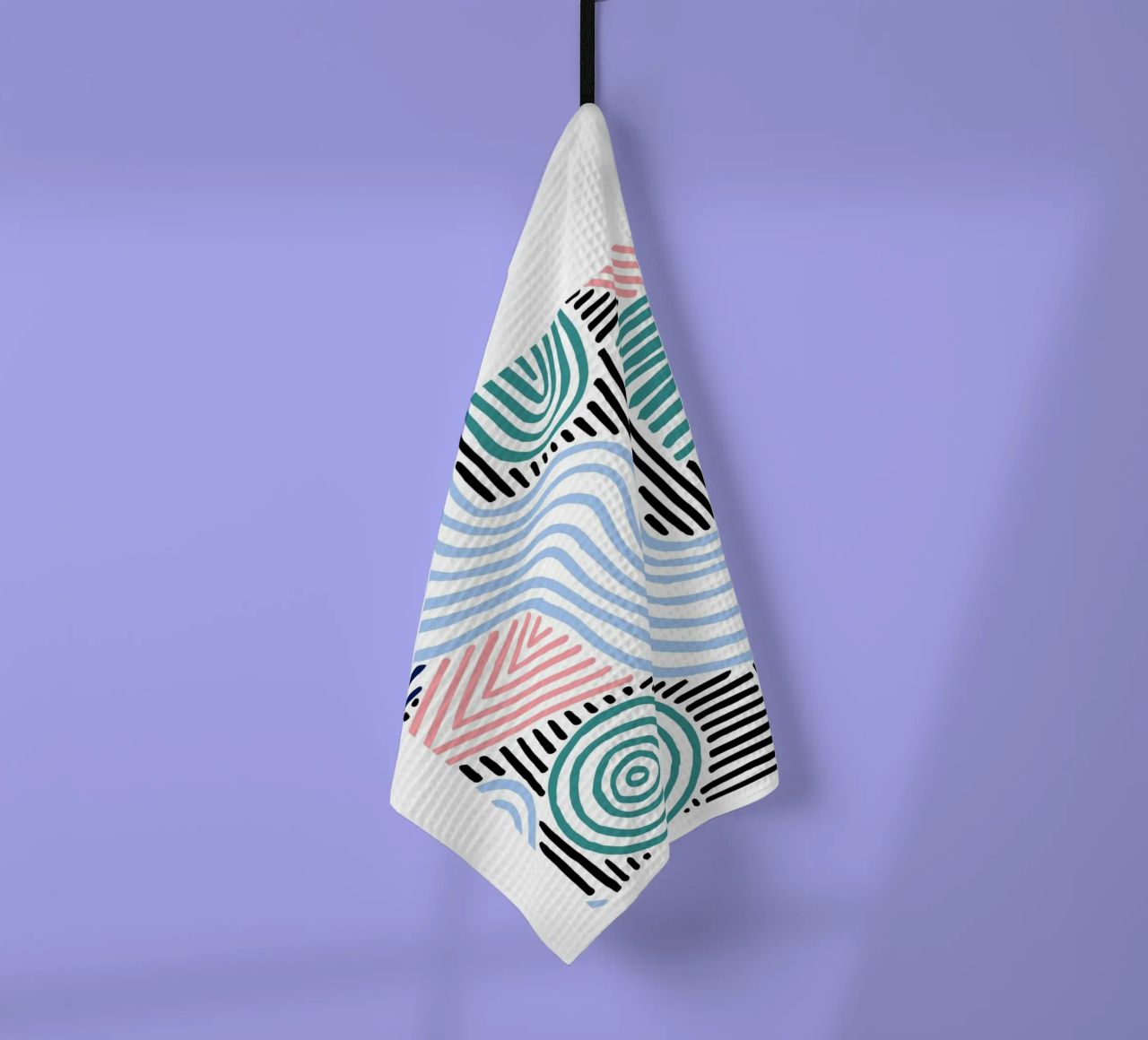 Freeform Abstract: linee e forme disegnate a mano, tendenza moderna A canovaccio da cucina da NorwesClub