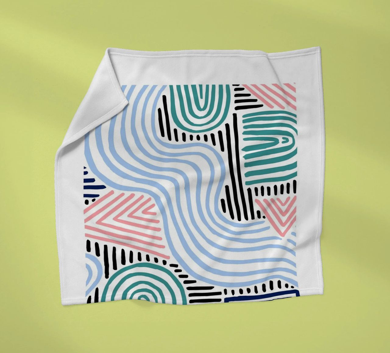 Freeform Abstract: linee e forme disegnate a mano, tendenza moderna A coperta in pile da NorwesClub