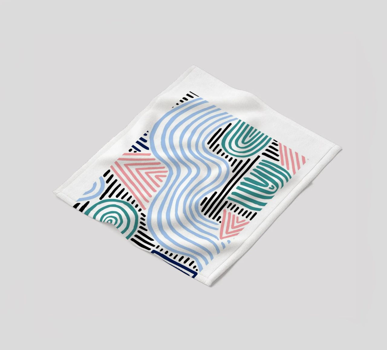Freeform Abstract: linee e forme disegnate a mano, tendenza moderna A coperta in pile da NorwesClub