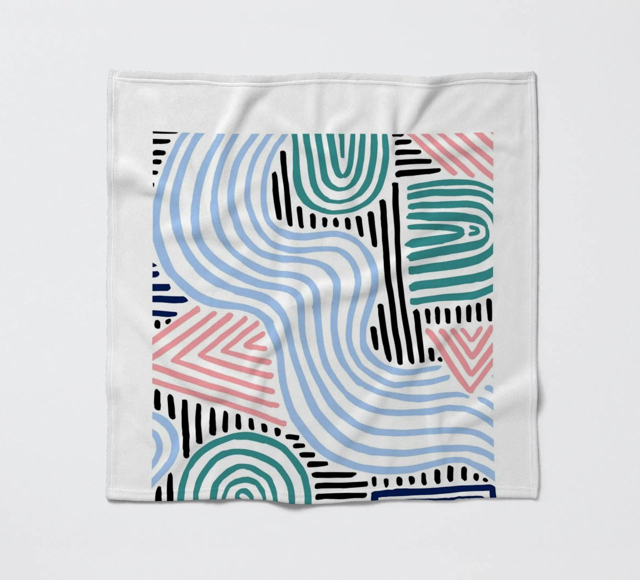 Freeform Abstract: linee e forme disegnate a mano, tendenza moderna A coperta in pile da NorwesClub