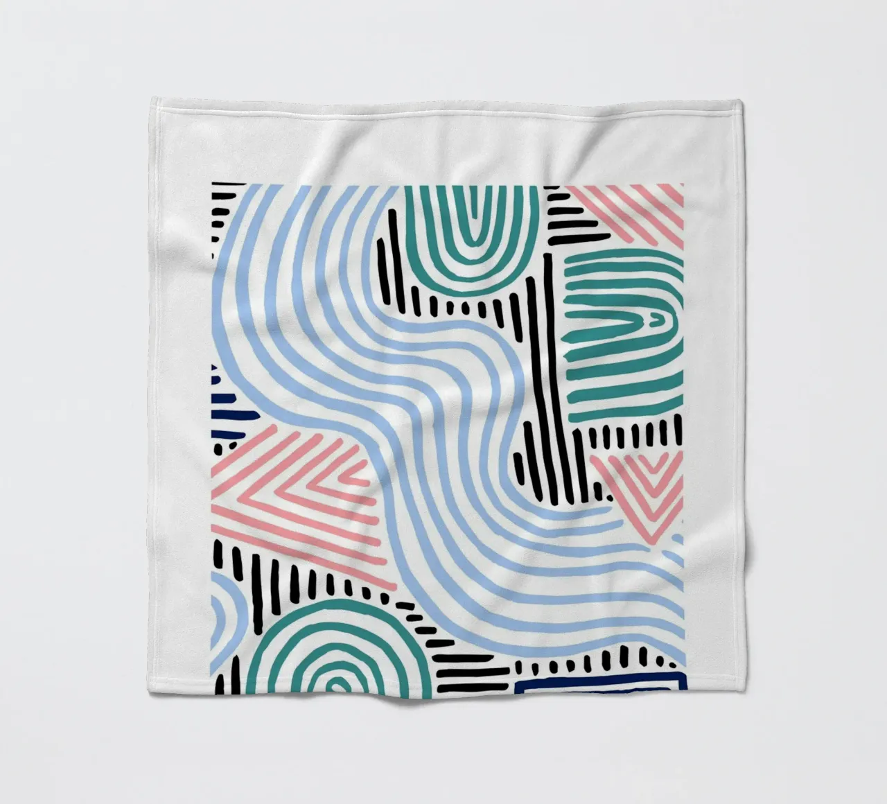 Freeform Abstract: linee e forme disegnate a mano, tendenza moderna A coperta in pile da NorwesClub