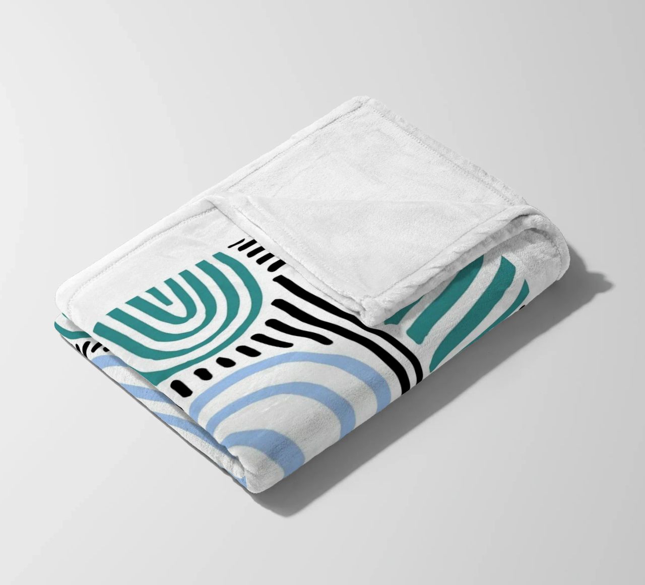 Freeform Abstract: linee e forme disegnate a mano, tendenza moderna A coperta in pile da NorwesClub