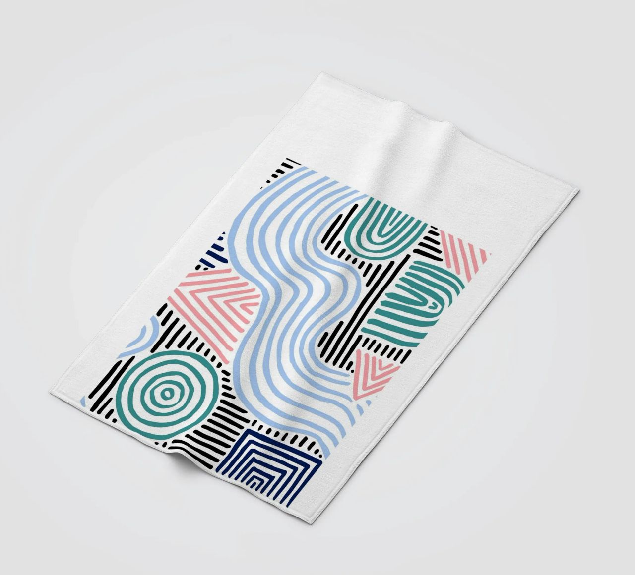 Freeform Abstract: linee e forme disegnate a mano, tendenza moderna A coperta in pile da NorwesClub